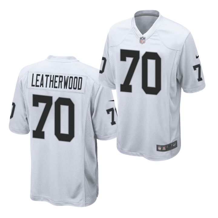 Men Oakland Raiders #70 Alex Leatherwood Nike White Game NFL Jersey